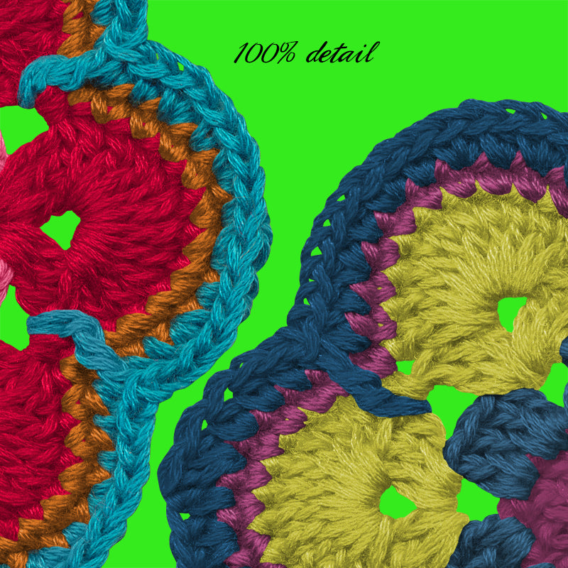 Crochet Granny Style Flower, Layered