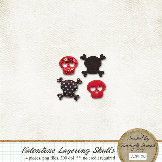 Valentine Layering Skulls