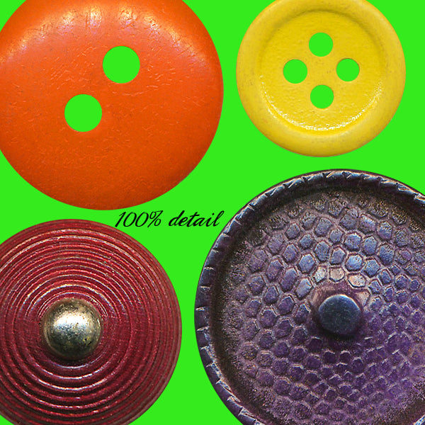 Wooden Buttons in Color