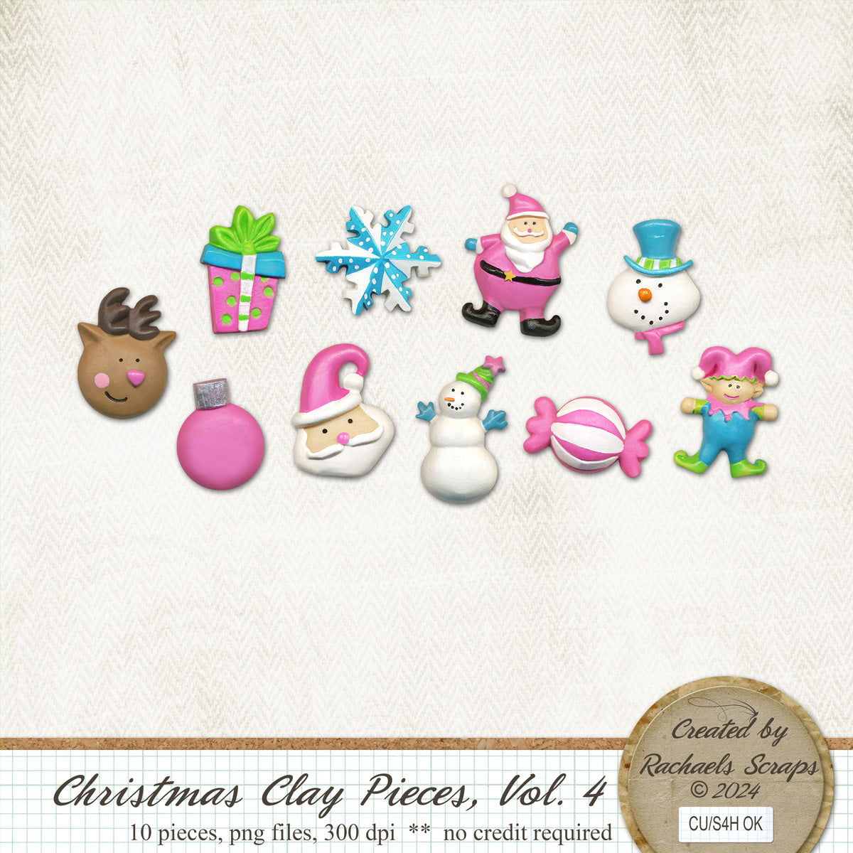 Christmas Clay Pieces, Volume 04